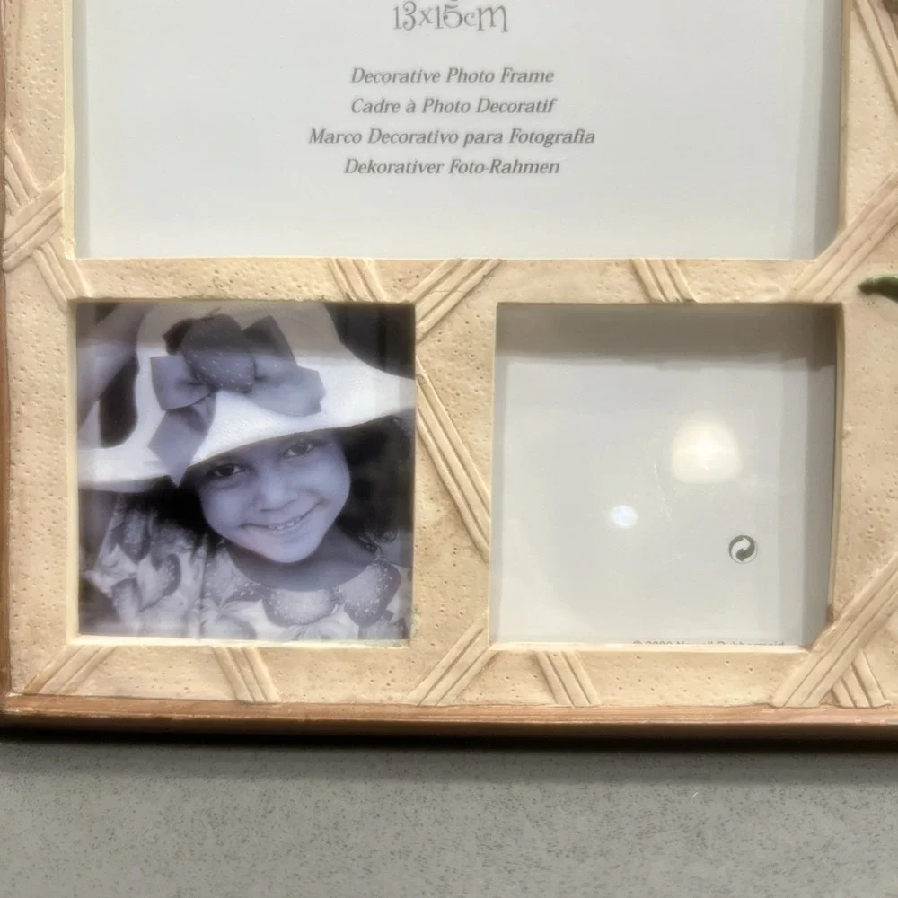 Possibilities Connoisseur Floral 3 Photos Frame Resin Wicker Look 3D